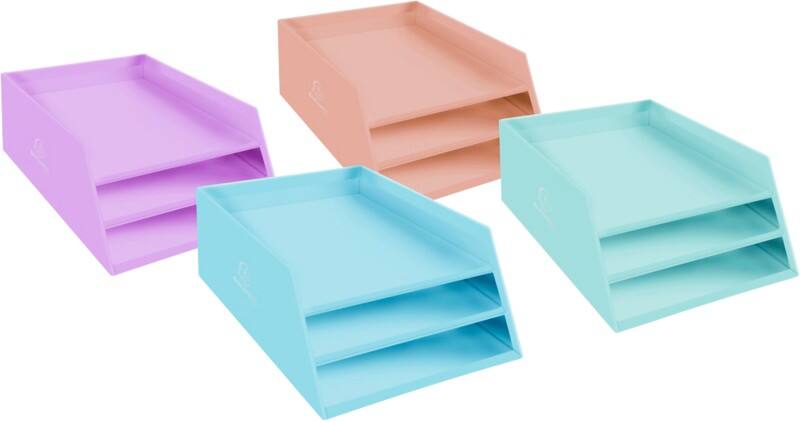 Exacompta Aquarel Briefablage 13496D DIN A4  Pappkarton Farbig sortiert