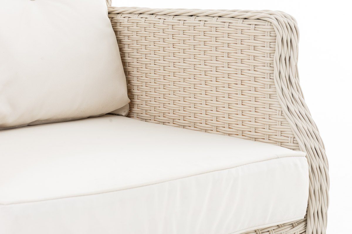 CLP Gartensessel Breno, Polyrattan, verstellbar, Fußhocker, Outdoor