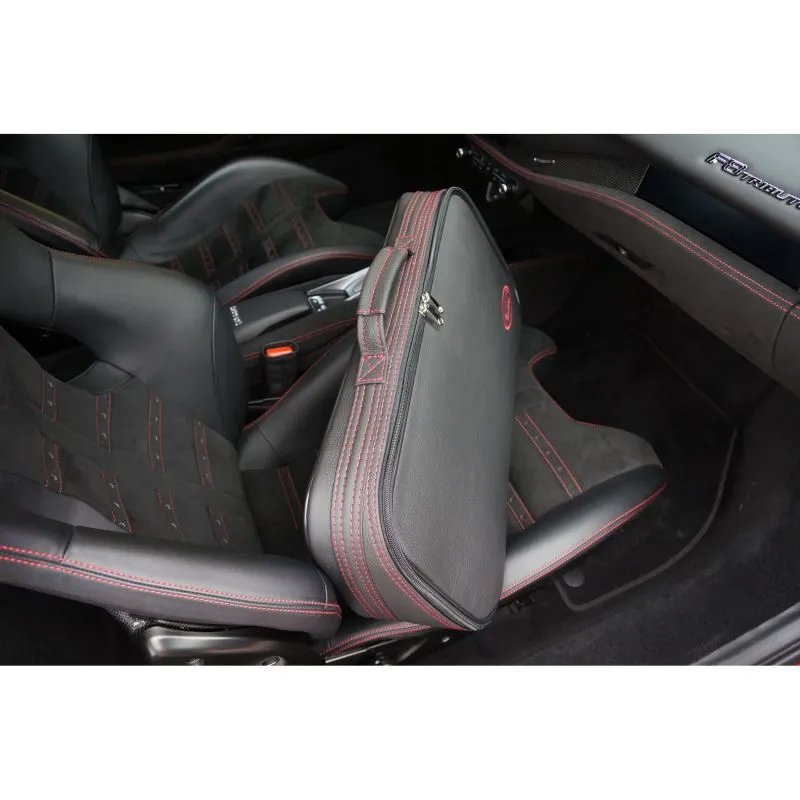 Roadsterbag Ferrari 458 Italia\/Spider + 488 GTB\/Spider - 2-tlg. Kofferset Rückbank - Rote Naht