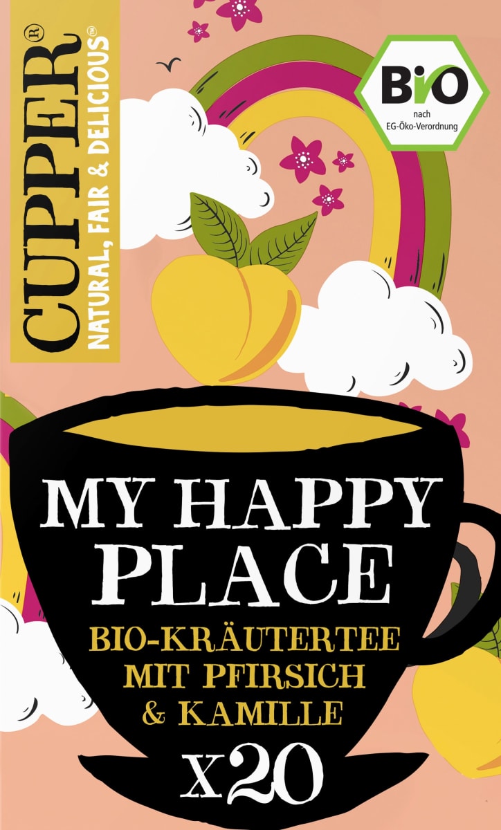 Kräutertee \My Happy Place\ mit Pfirsich, Kamille (20 Beutel), 30 g