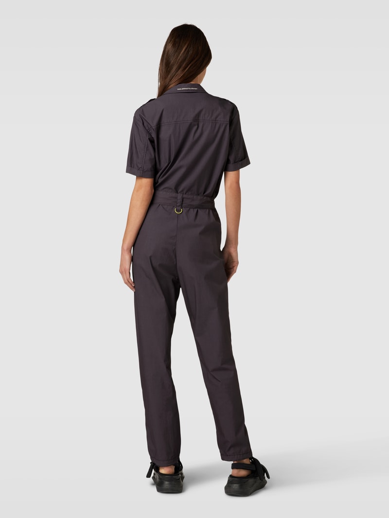 Jumpsuit mit Schulterklappen Modell 'Flightcaptain' in anthrazit