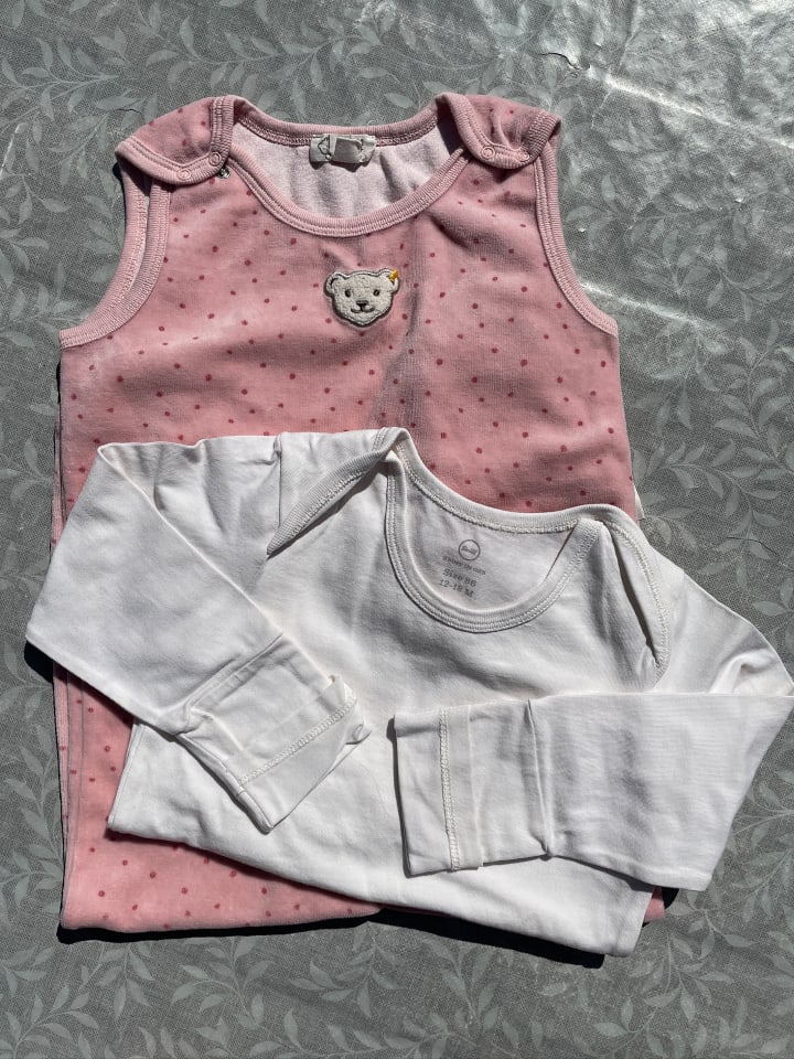 Steiff 2tlg. Outfit in Rosa/ Creme günstig kaufen 86