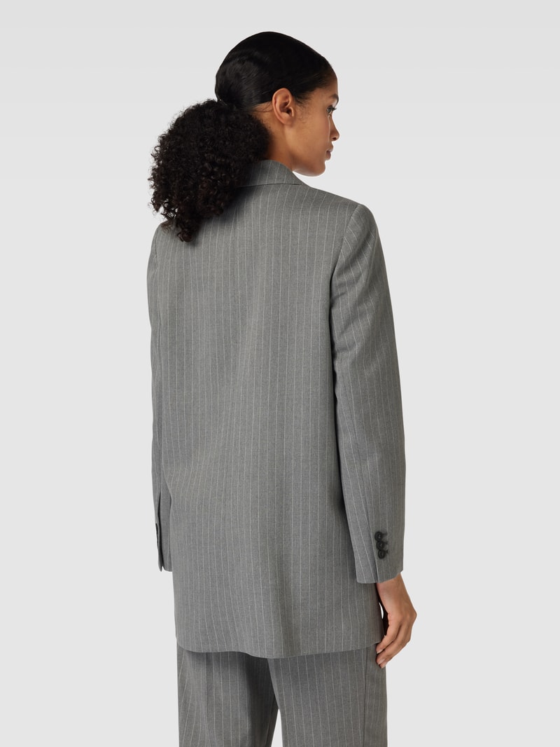 Blazer mit Streifenmuster Modell 'MYLA' in mittelgrau meliert