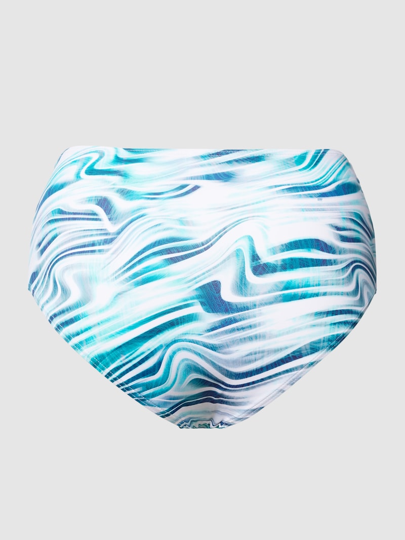 Bikini-Slip mit Allover-Muster in blau