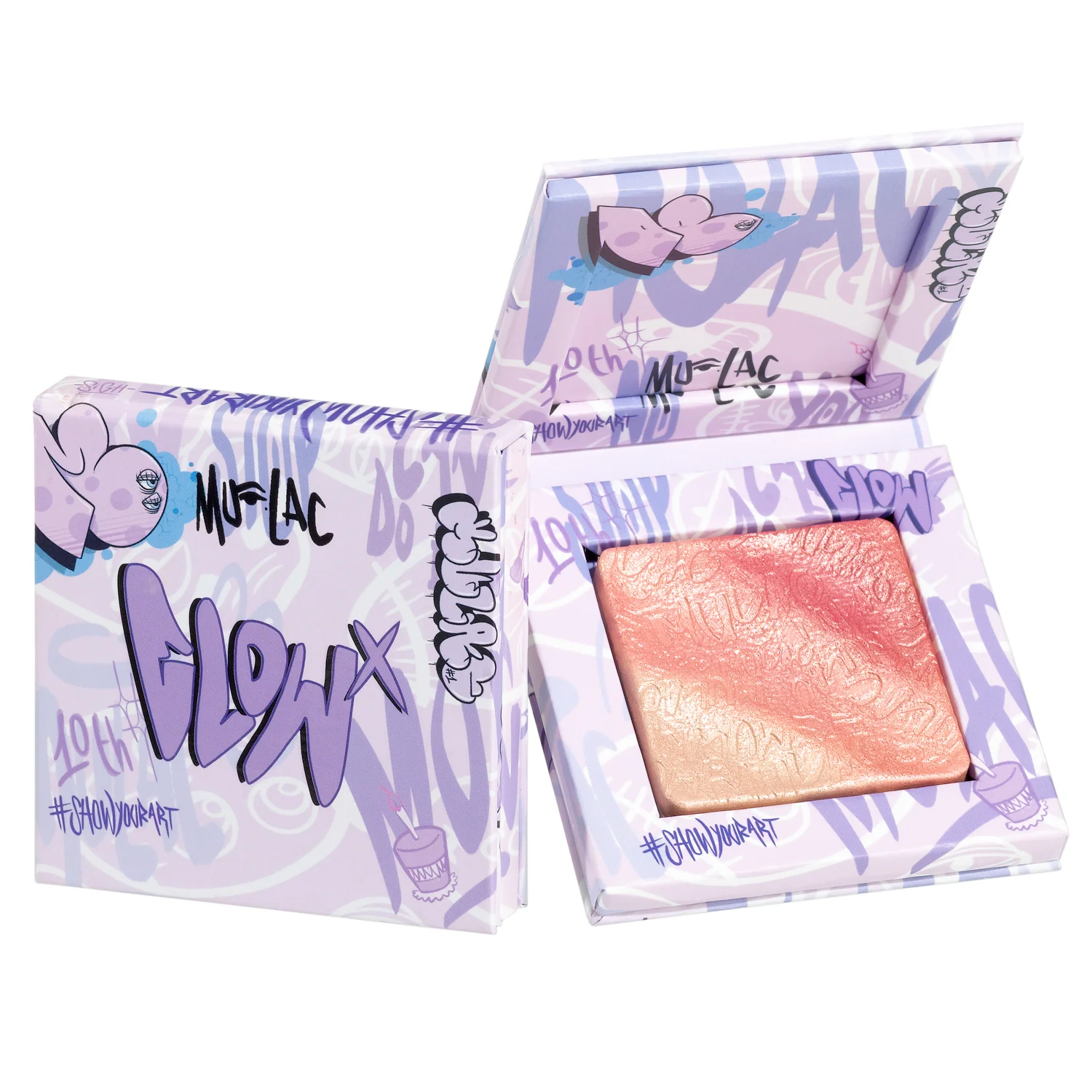 Face GLOW X - Iluminadores y toallitas iluminadoras, colorete compacto