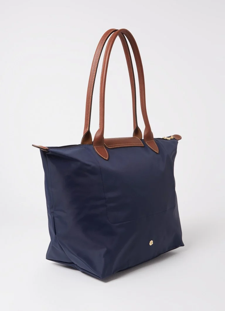 Longchamp Le Pliage -olkalaukku L nahkayksityiskohdilla