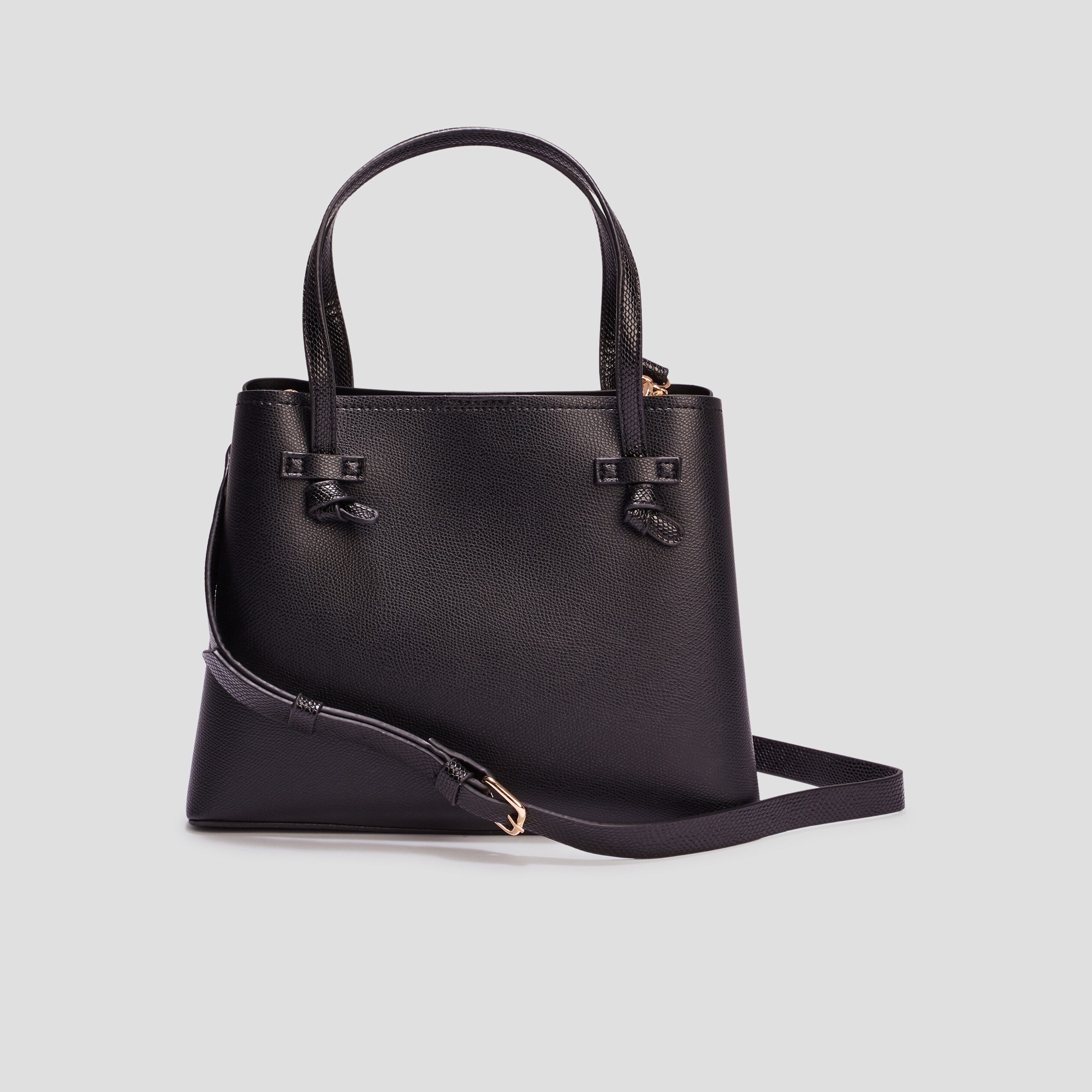 Sac en bandoulière trapèze noir femme | La Halle