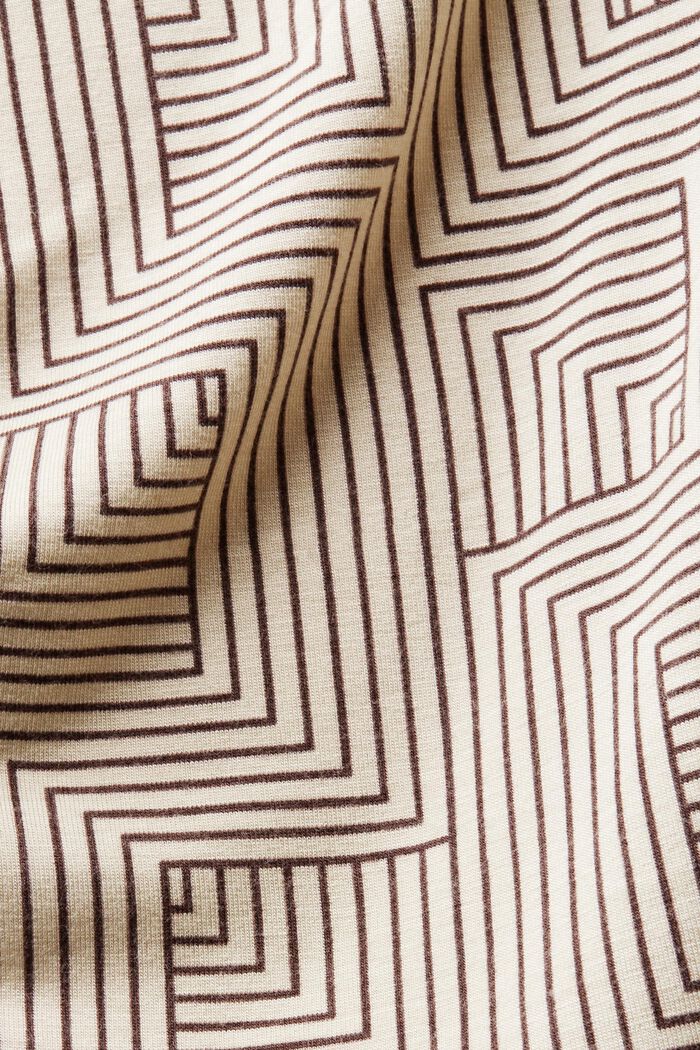 Jersey-Longsleeve mit Stehkragen und Print