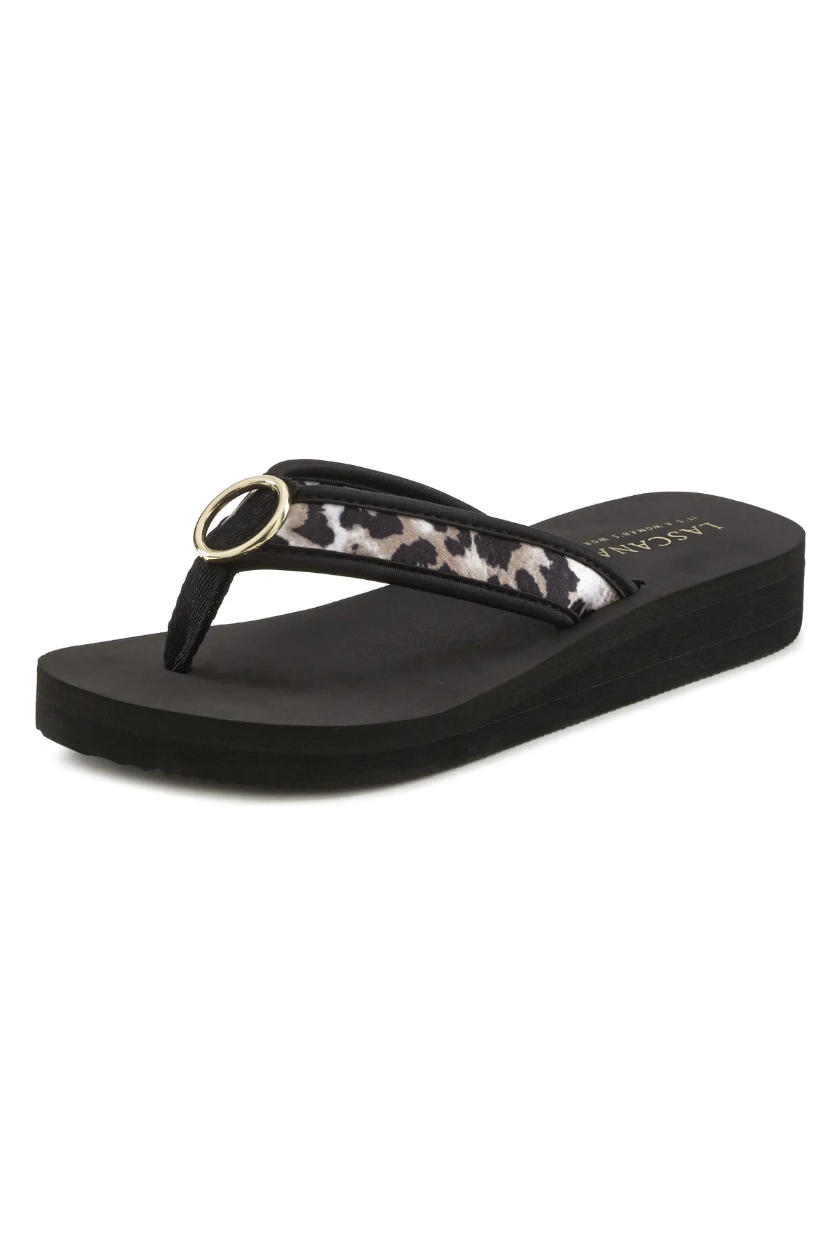 LASCANA  Sandalette - Schwarz - Flacher Absatz