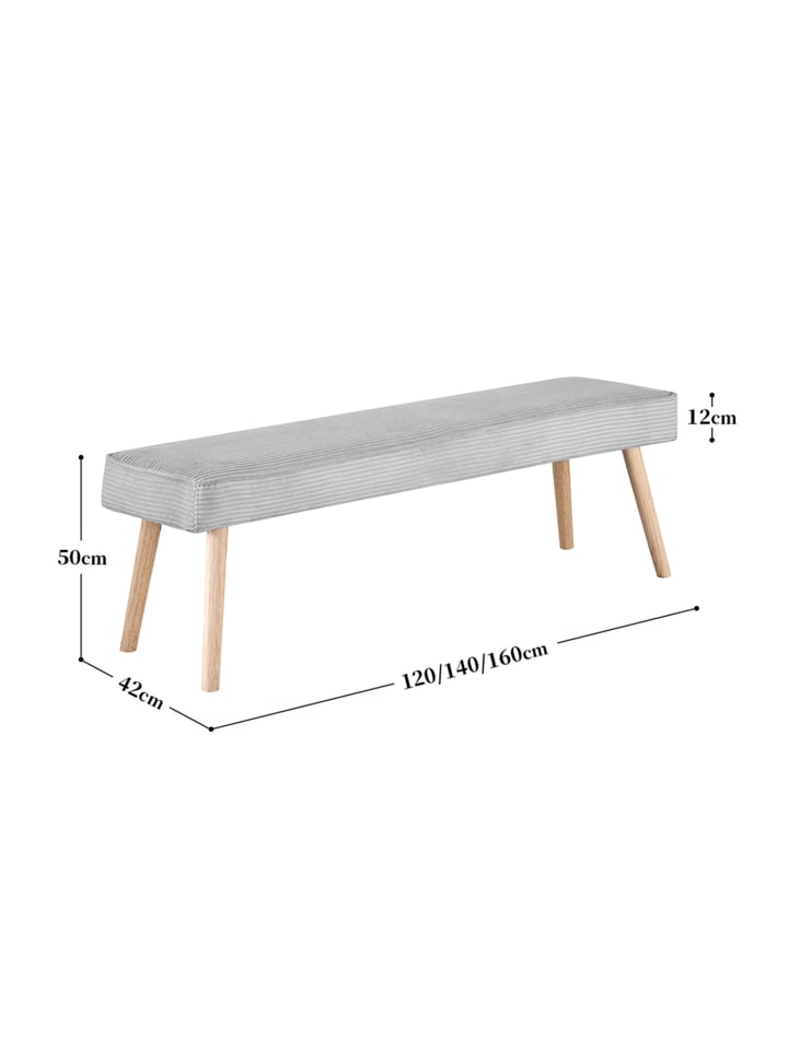 B&D Home Sitzbank EMIL in Anthrazit günstig kaufen