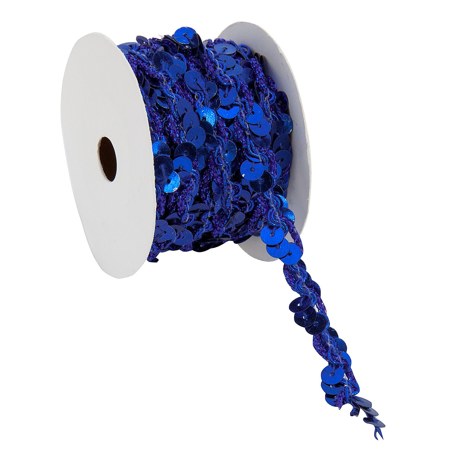 Metallic-Paillettenband, blau, Breite: 10 mm, Länge: 3 m