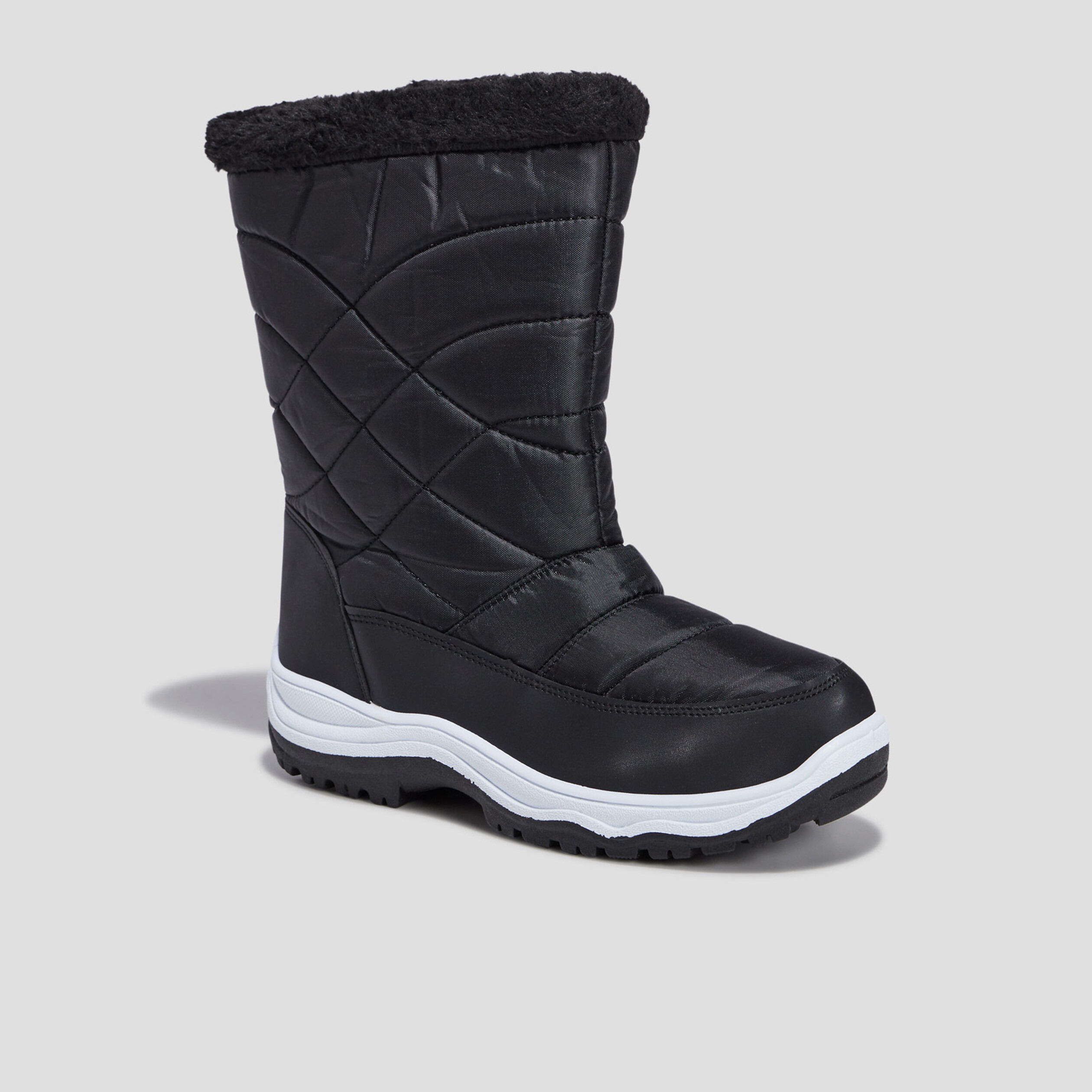 Bottes de neige fourrées noir femme | La Halle