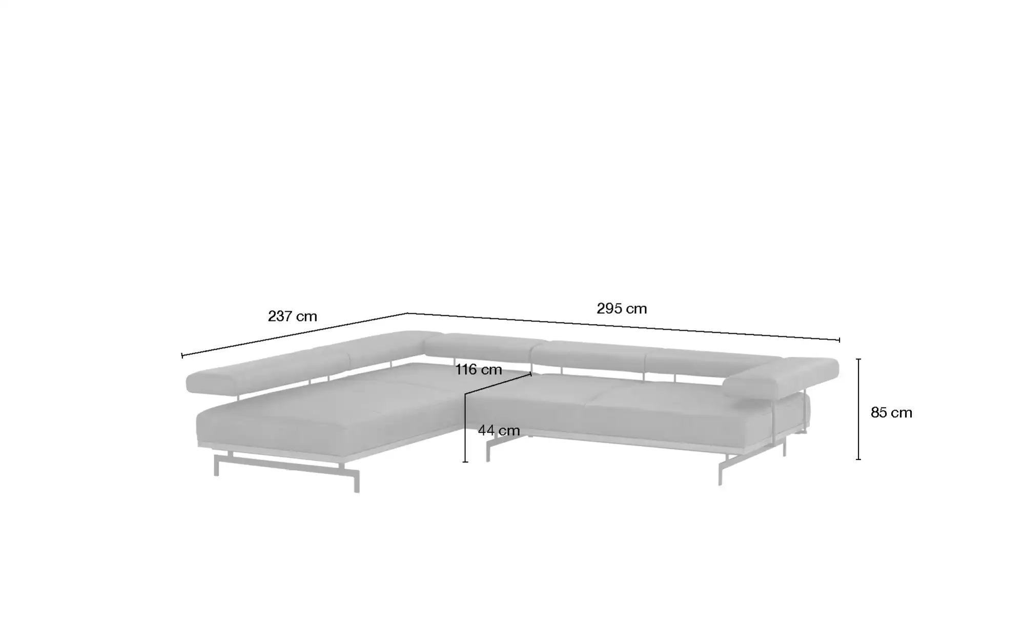 JOOP! Ecksofa aus Leder 24/7 8106