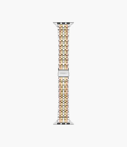 Fossil Band Apple Watch® 38/40/41/42 mm Edelstahl dreifarbig