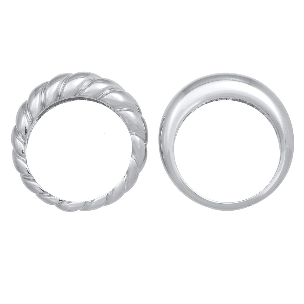 Elli PREMIUM Elli PREMIUM Bague Tordu Blogger Tendance Basic Bague Femme - (925/1000) Argent Bague