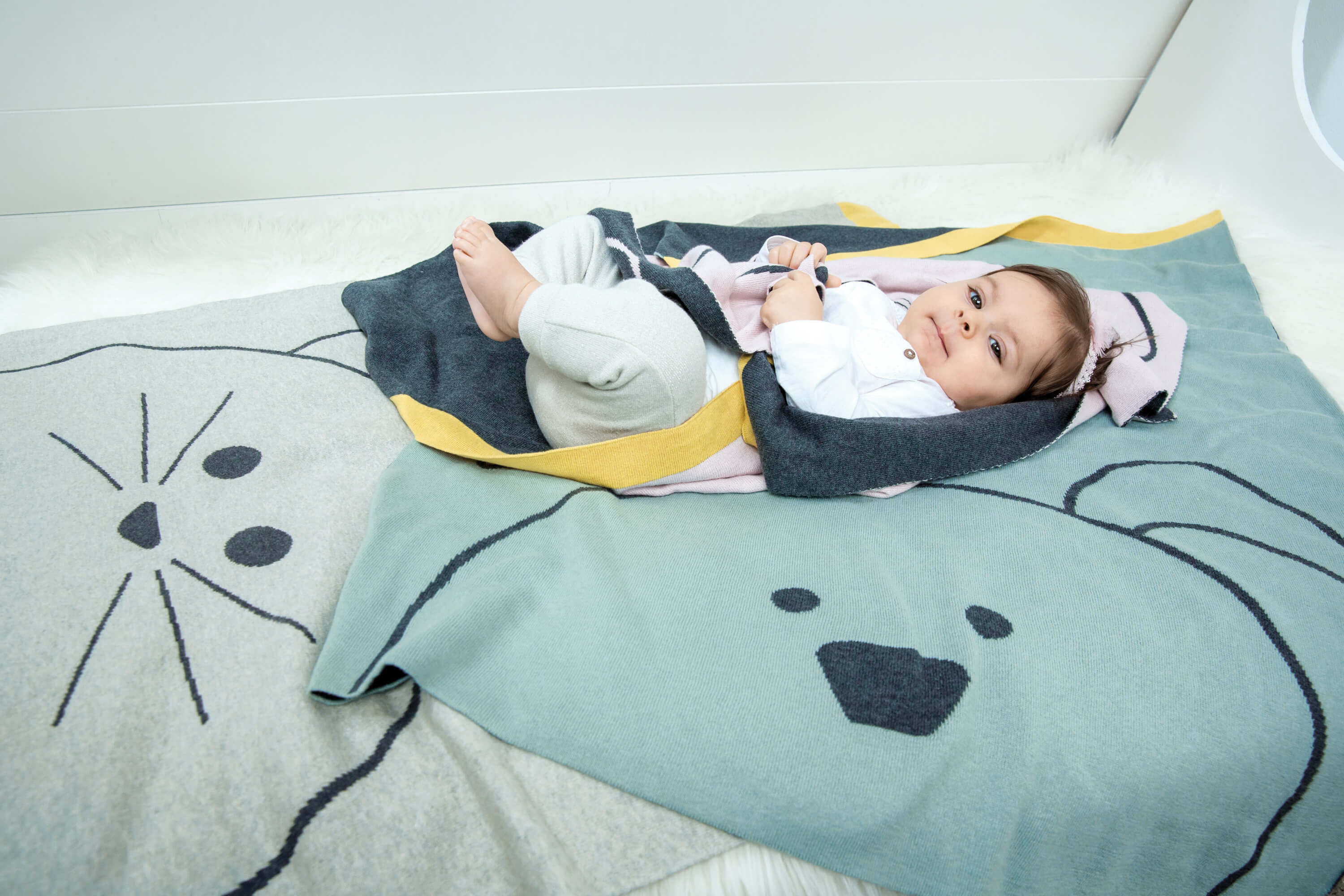 Babydecke - Bio Baumwolle, Katze