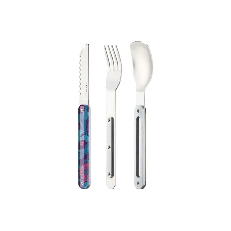 Akinod Magnetic Straight Cutlery 12H34 Mirror Hibiscus
