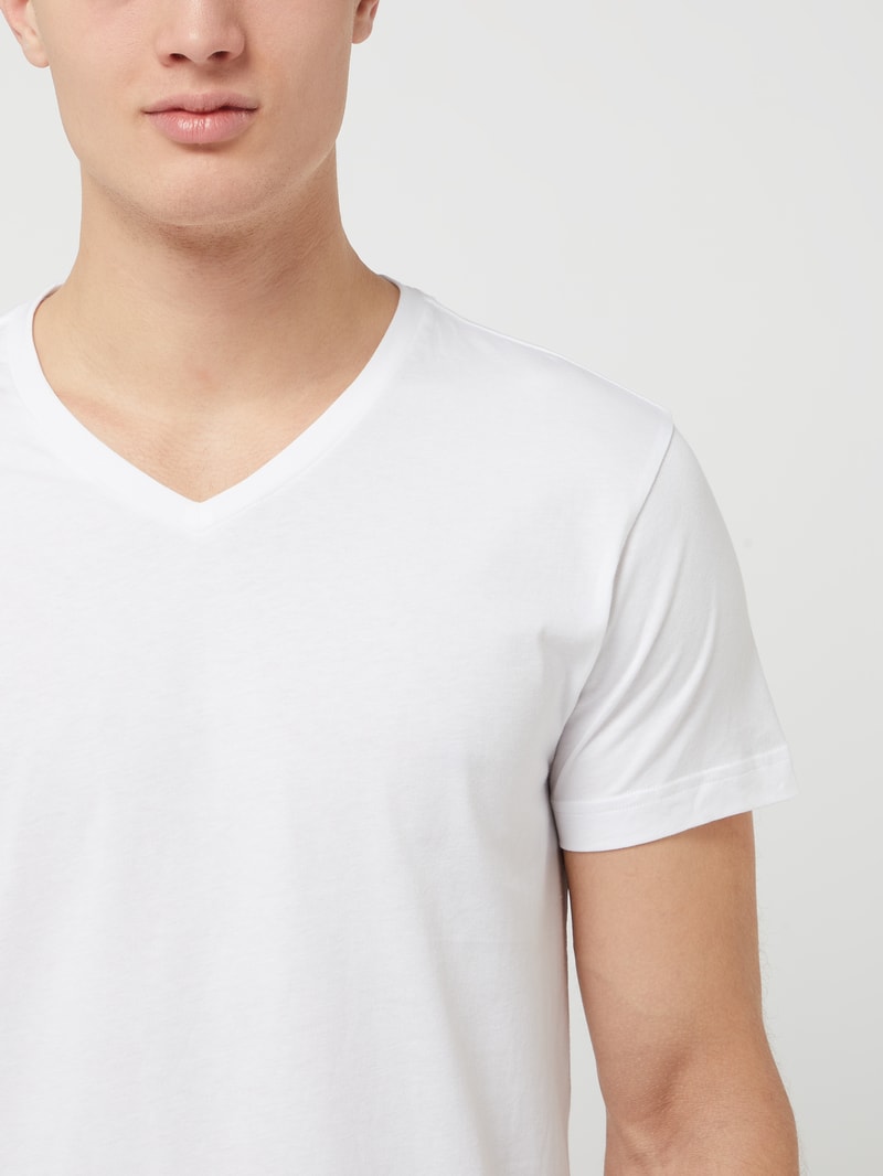T-Shirt aus Baumwolle im 2er-Pack in weiß