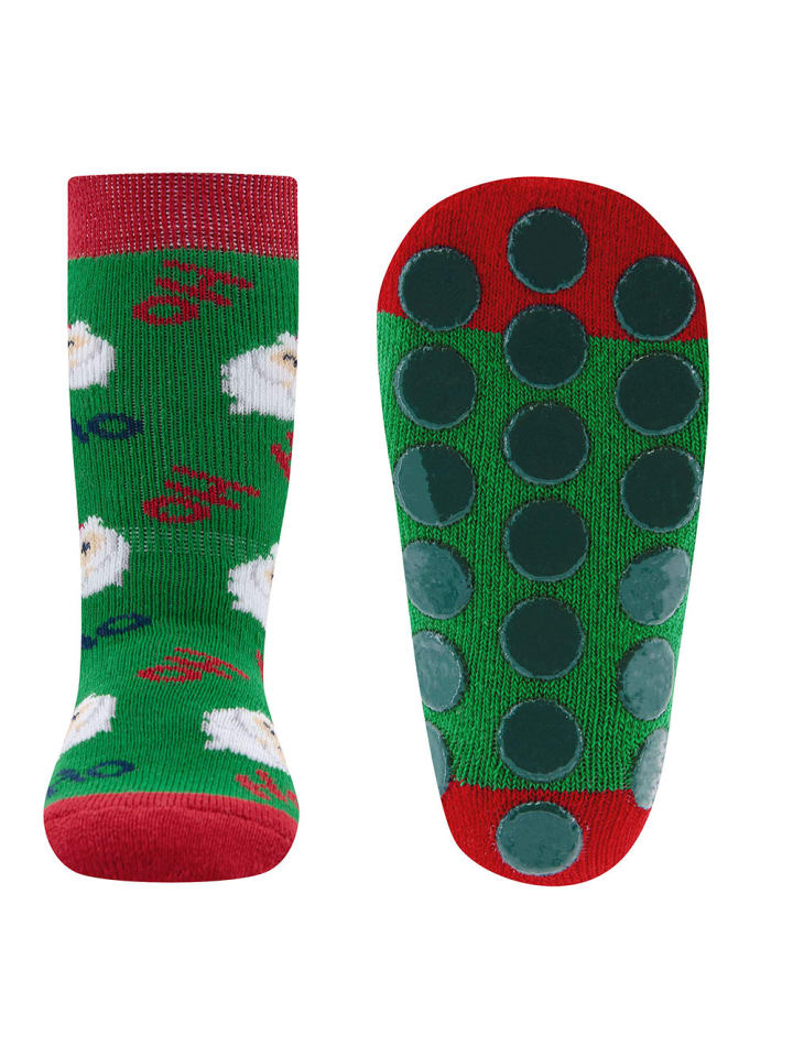 ewers Stoppersocken ABS Weihnachtsmann/HoHoHo in clubgrün günstig kaufen