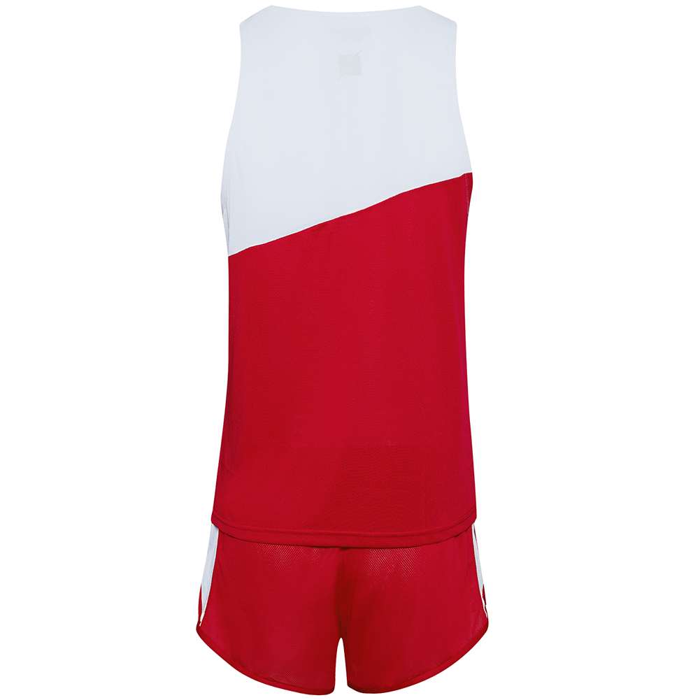 Zeus Kit Robert Herren Leichtathletik Singlet Set Trikot mit Shorts rot