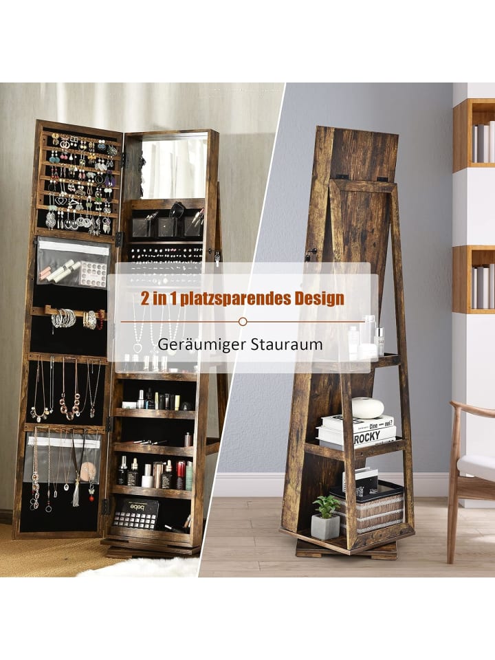 COSTWAY Schmuckaufbewahrung in Taupe günstig kaufen onesize