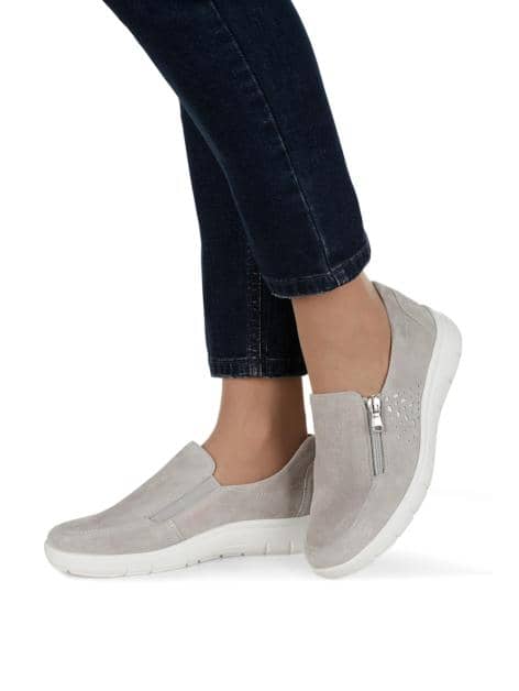 Slipper mit seitlichem Reißverschluss