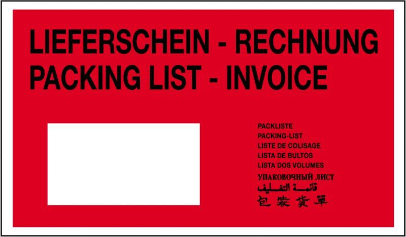 RAJA Selbstklebend Dokumententaschen DIN C5 PE (Polyethylen), Silikonpapier Rot, Transparent 22,5 (B) x 16,5 (H) cm 250 Stück