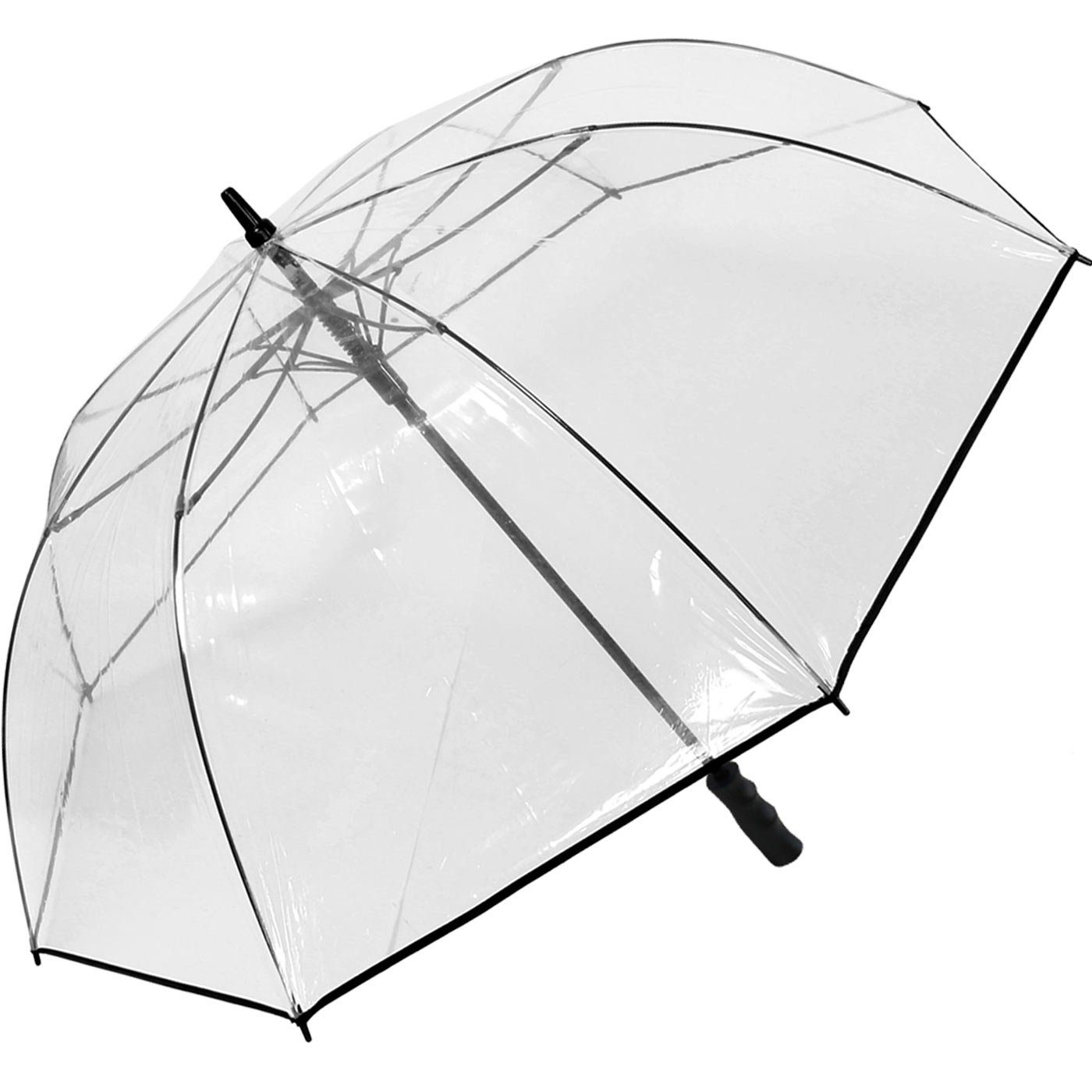HAPPY RAIN Langregenschirm XXL Golfschirm Automatik transparent extra gross, extra-groß