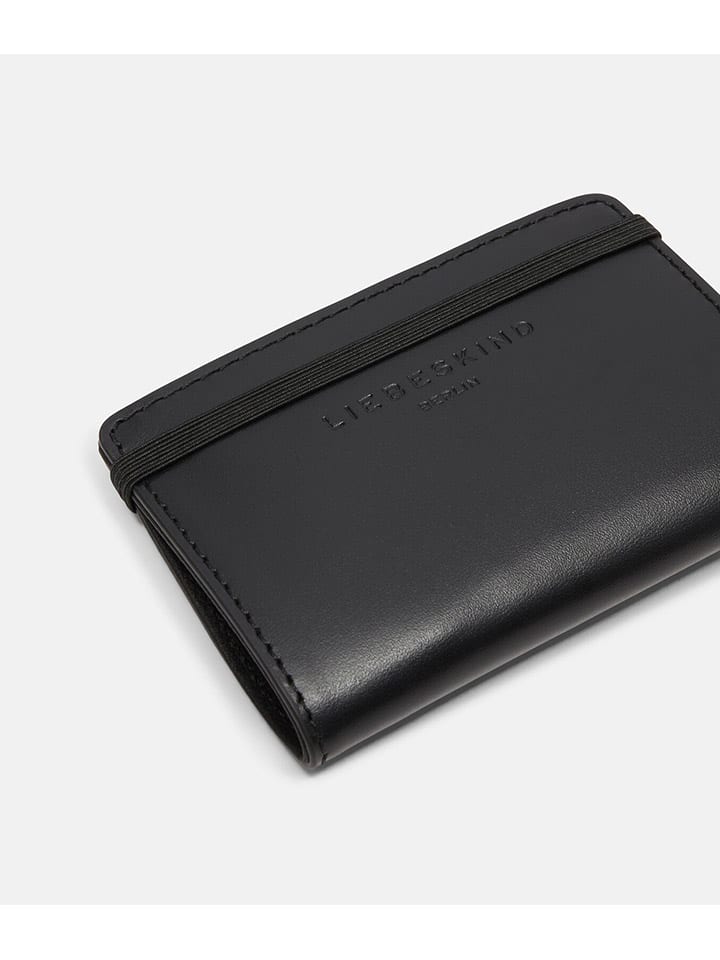 LIEBESKIND BERLIN Leder-Kartenetui in Schwarz - (B)10 x (H)7 x (T)1 cm günstig kaufen onesize