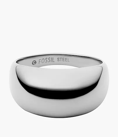 Fossil Ring Ellis Domed Collection Edelstahl