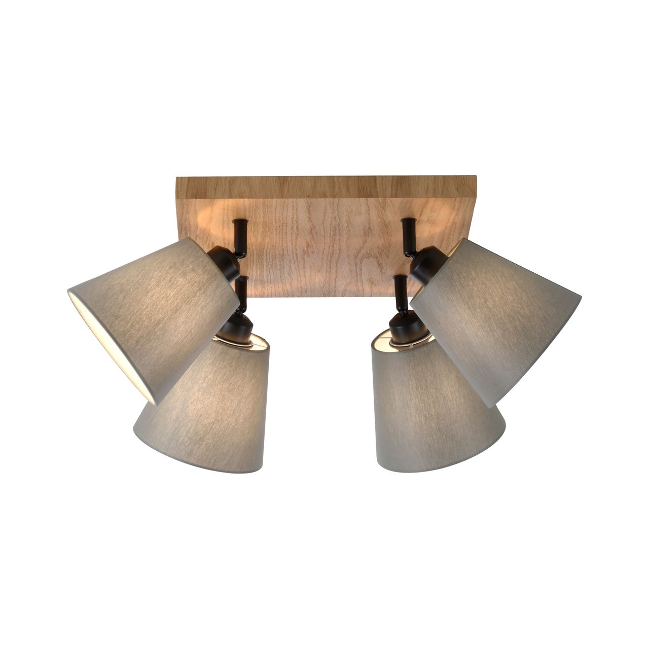 JUST LIGHT Deckenleuchte GREEN MICHEL, 4x E27/40Watt max., Holz-natur