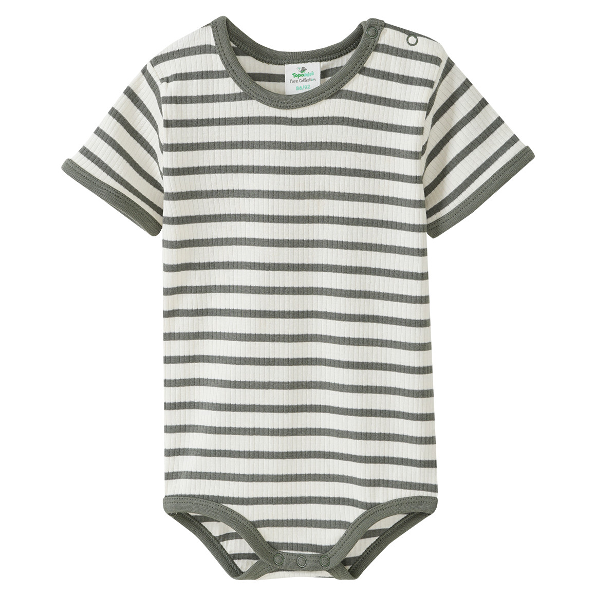 3 Baby Bodys mit Rippstruktur