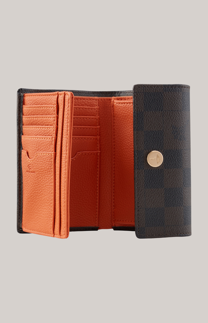 Geldbörse Piazza Edition Cosma in Braun/Schwarz/Orange