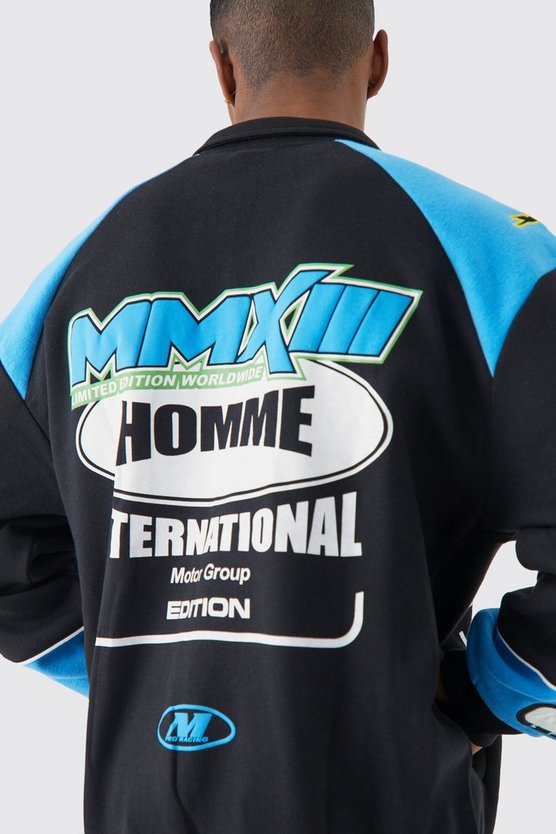 Kastige Oversize Moto-Bomberjacke