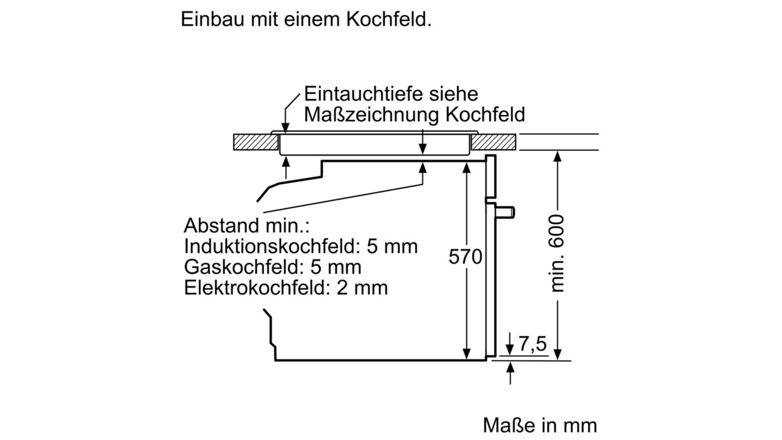 BOSCH Einbaubackofen HBA573BS1, mit Auszugssystem nachrüstbar, mit Pyrolyse-Selbstreinigung