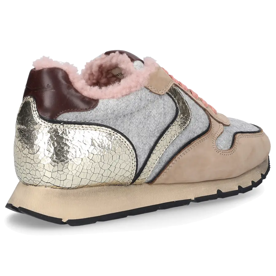VOILE BLANCHE - Sneaker low JULIA Veloursleder - beige