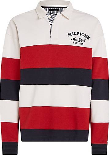 TOMMY HILFIGER Herren Rugby-Poloshirt STRIPE PREP langärmelig