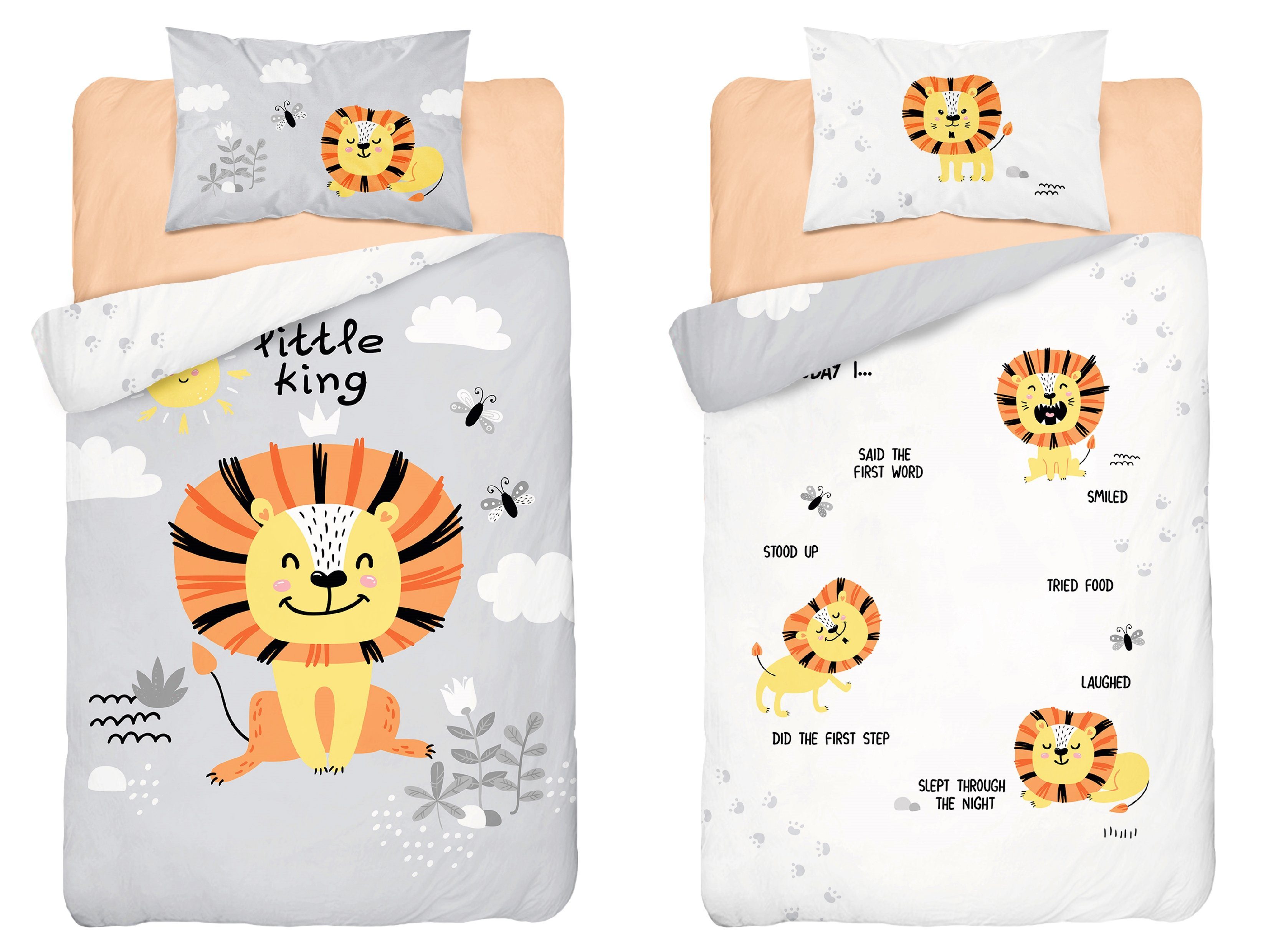 Babybettwäsche Baby Bettwäsche Set 100x135 Bettbezug Babybett Bettwäsche 100x135, Carpe Sonno, Mischgewebe, 2 teilig, Kleinkind Babybettwäsche 100x 135 Neugeborene