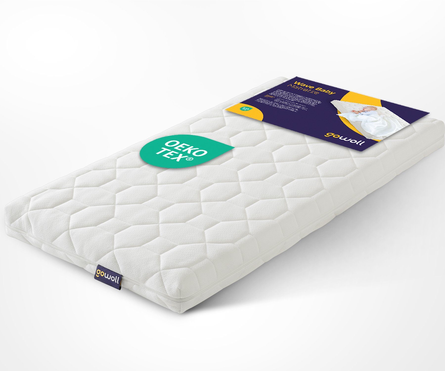 Babymatratze Babybett Kindermatratze Kaltschaummatratze für Baby (Wave Baby), gowoll, (Toddler Reisebett Matratzen Hochbett Babymatratze 70x140 70x160 60x120, kompatibel für Hausbett Ausziehbett und Kinderbett), ‎Antibakteriell, Doppelseitig