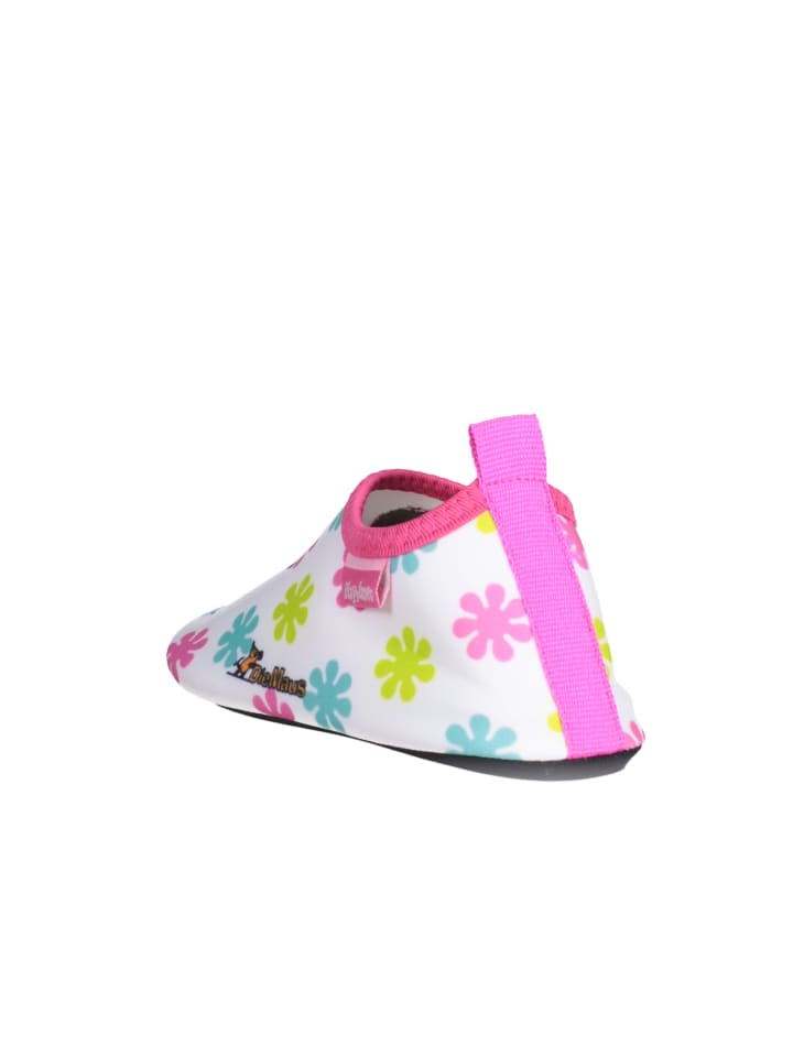 Playshoes Barfuß-Schuh DIE MAUS Blumen in Weiß/Rosa günstig kaufen