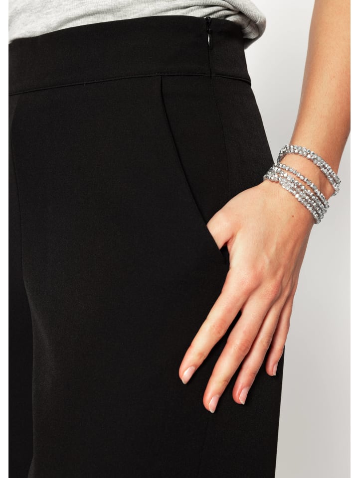 SASSYCLASSY Stoffhose Highwaist in Schwarz günstig kaufen