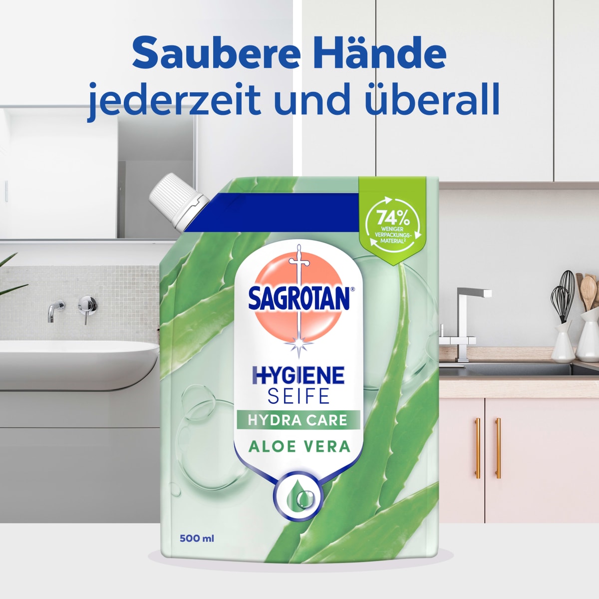 Flüssigseife sanft zur Haut Aloe Vera  Nachfüllpack, 500 ml