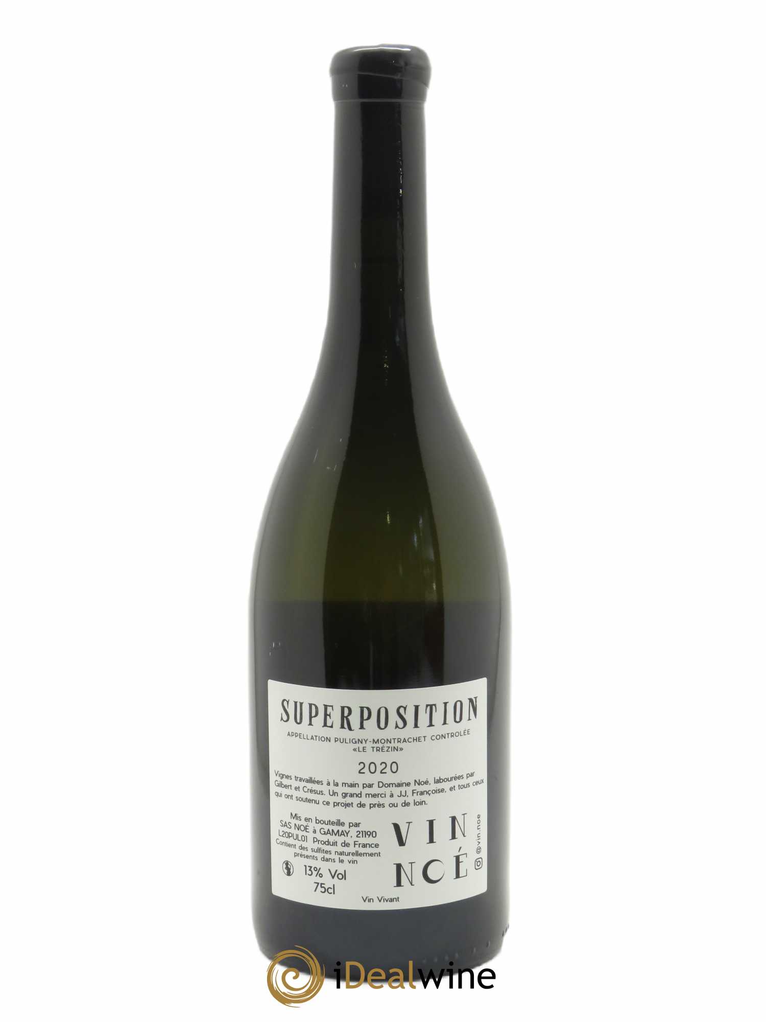 Puligny-Montrachet Le Trézin Super Position Vin Noé  2020 - Lot de 1 Bouteille