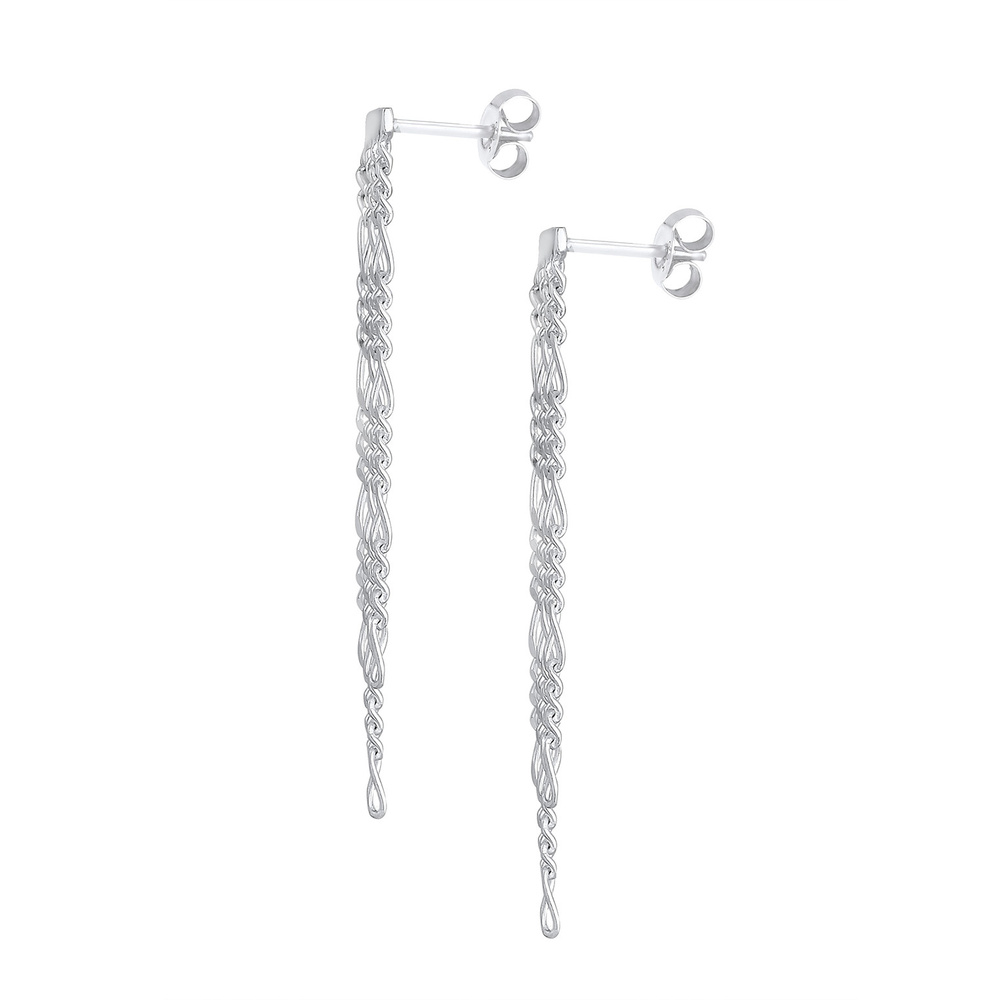 Elli Elli Boucles d'Oreilles Glamour Pendre Chaîne Look Boucles d'Oreilles Femme-(925/ Boucles d'oreilles
