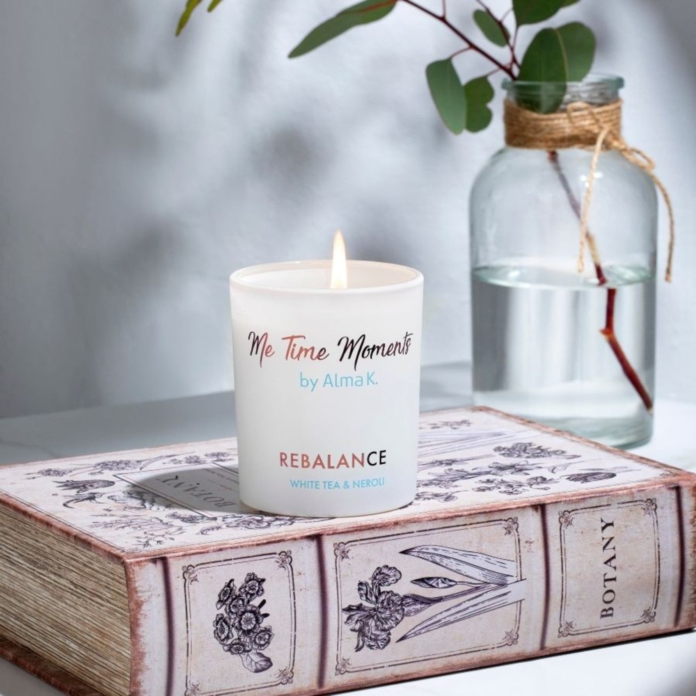 alma k REBALANCE Bougie Parfumée - Thé Blanc et Néroli Bougie Parfumée