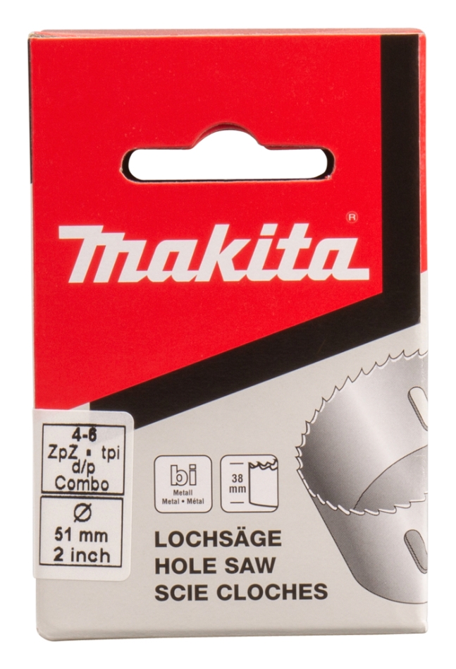 Makita Zubehör P-35025 Lochsäge 51 mm HSS Bimetall Weiß