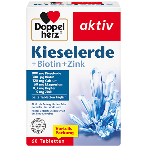 DOPPELHERZ Kieselerde Biotin Zink Tabletten  60 St  Tabletten