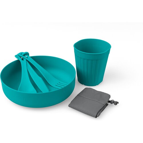 CAMPING ZUBEHÖR DELTALIGHT CAMP SET 1.1 (1 MUG, 1 BOWL, 1 CUTLERY SET) PACIFIC BLUE