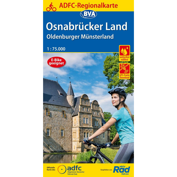 ADFC-REGIONALKARTE OSNABRÜCKER LAND /OLDENBURGER MÜNSTERLAND - Fahrradkarte
