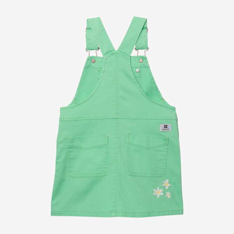 Robe-salopette fille brodée verte Catimini